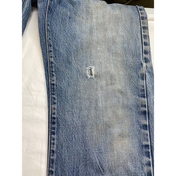 American Eagle Outfitters AEO Distressed Blue Denim Straight Jeans Men's size 29 - Picture 8 of 15